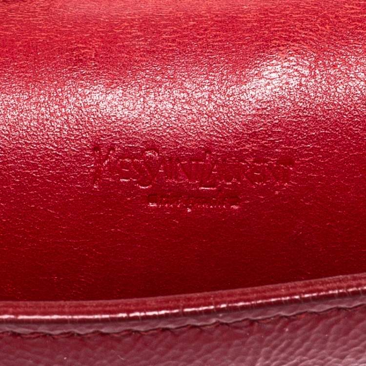 Pre Owned Saint Laurent Paris Red Leather Small Envelope Wallet