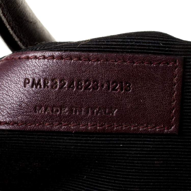 Pre Owned Saint Laurent Burgundy Leather Small Classic Sac De Jour Tote