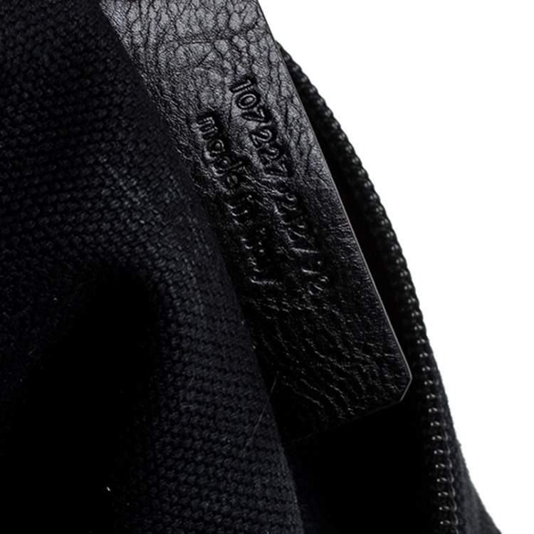 Pre Owned Yves Saint Laurent Black Canvas and Leather Mombasa Shoulder Bag