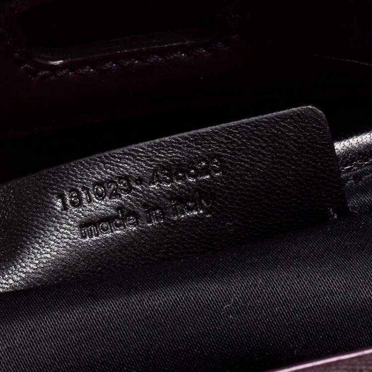 Pre Owned Saint Laurent Paris Purple Patent Leather Large Uptown Satchel