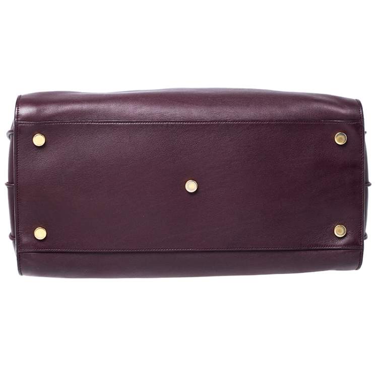Pre Owned Saint Laurent Burgundy Leather Large Classic Sac De Jour Tote