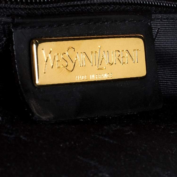 Pre Owned Yves Saint Laurent Red Lizard Embossed Leather Shoulder Bag