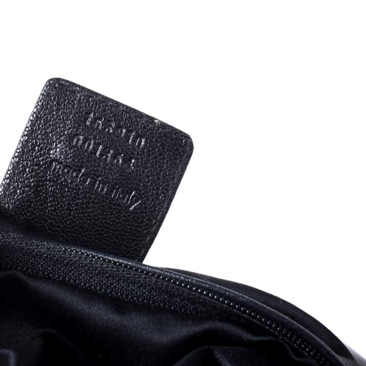 Pre Owned Yves Saint Laurent Black Suede and Patent Leather St. Tropez Shoulder Bag