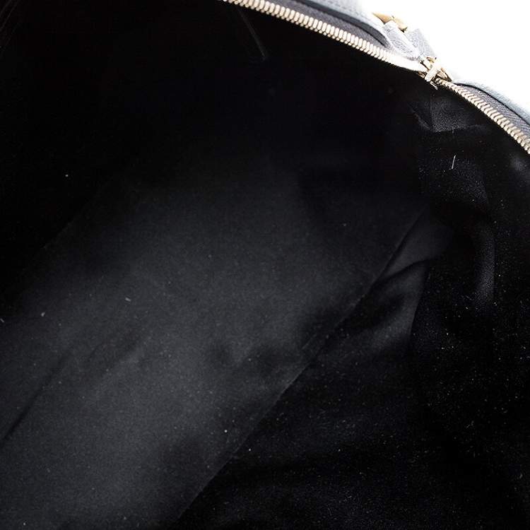 Pre Owned Yves Saint Laurent Metallic Grey Leather Medium Muse Satchel
