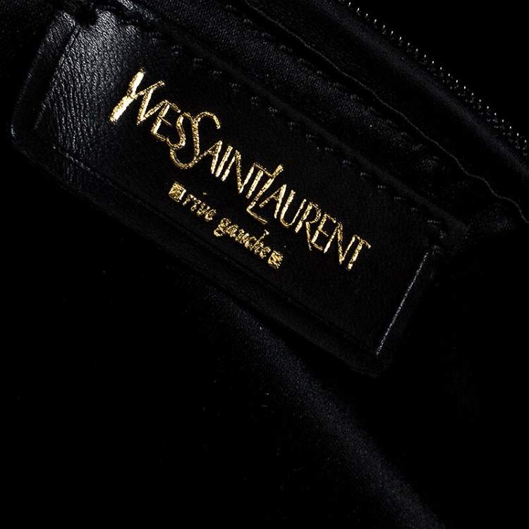 Pre Owned Yves Saint Laurent Metallic Grey Leather Medium Muse Satchel