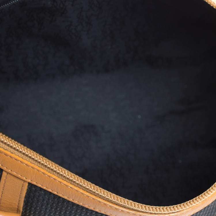 Pre Owned Saint Laurent Black/Brown Vinyl Vintage Boston Bag