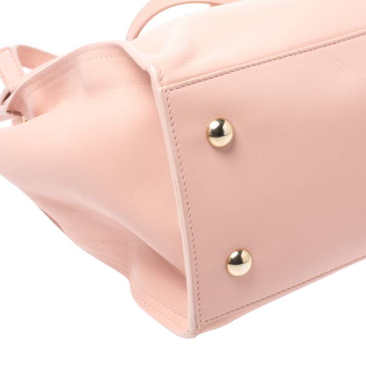 Pre Owned Saint Laurent Pink Leather Small Cabas Y-Ligne Tote