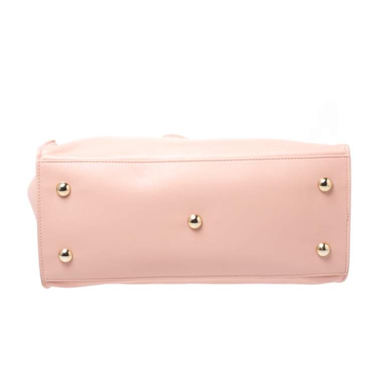 Pre Owned Saint Laurent Pink Leather Small Cabas Y-Ligne Tote