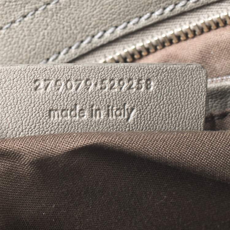 Pre Owned Saint Laurent Taupe Leather Medium Cabas Chyc Tote