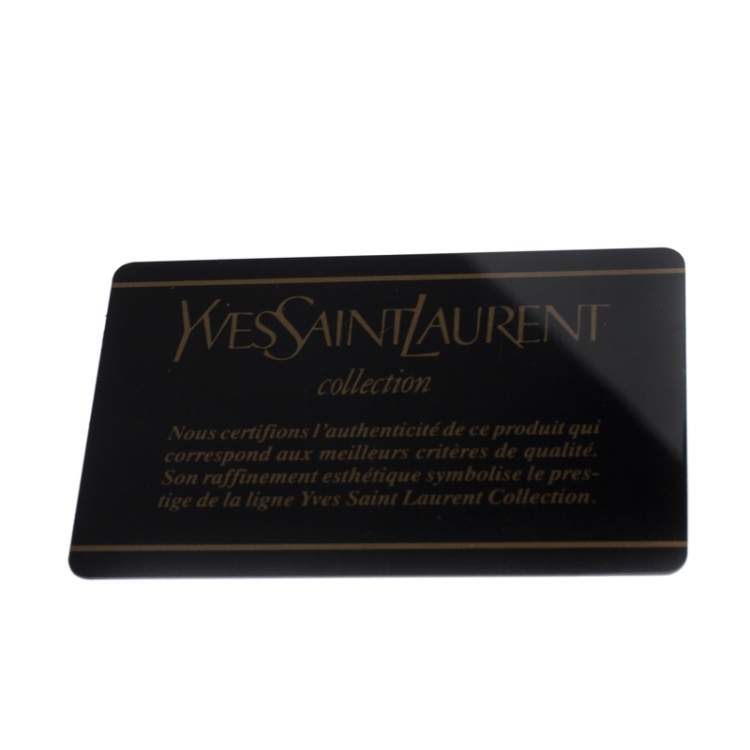Pre Owned Saint Laurent Black Embossed Leather Continental Wallet