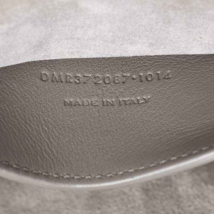 Pre Owned Saint Laurent Grey Leather Baby Monogram Cabas Tote