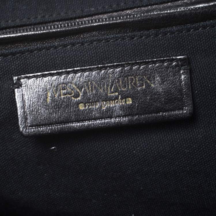 Pre Owned Yves Saint Laurent Black Patent Leather Medium Majorelle Satchel