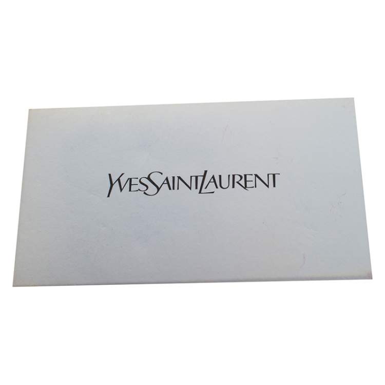 Pre Owned Saint Laurent Metallic Gold Leather Belle De Jour Flap Clutch