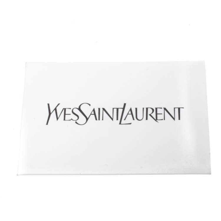 Pre Owned Saint Laurent Black Satin Crystal Muse Flap Wallet