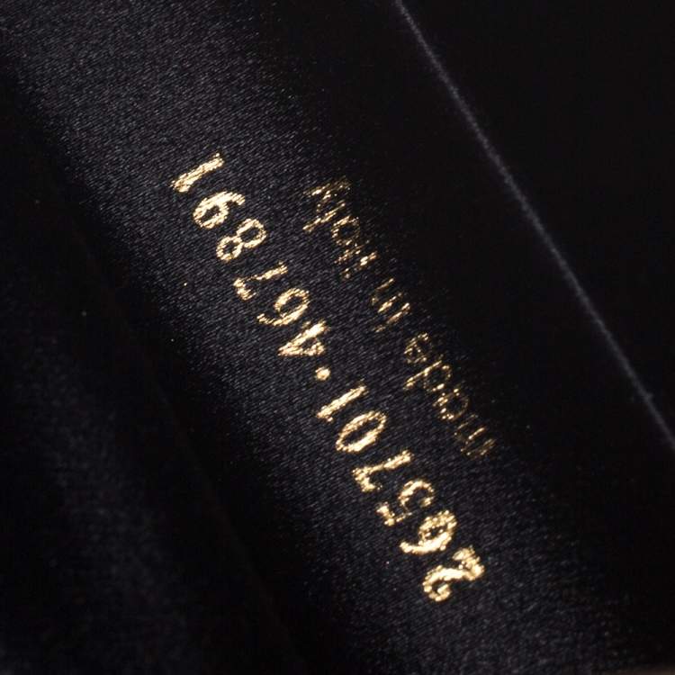 Pre Owned Saint Laurent  Black Suede Glittered Y-Ligne Clutch