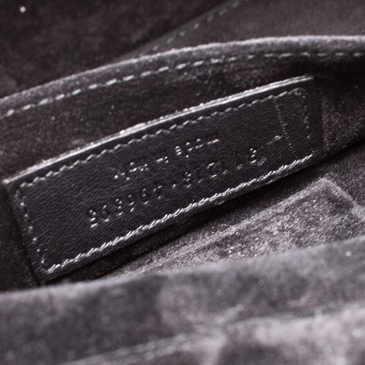 Pre Owned Saint Laurent Black Leather Ligne Y Clutch  