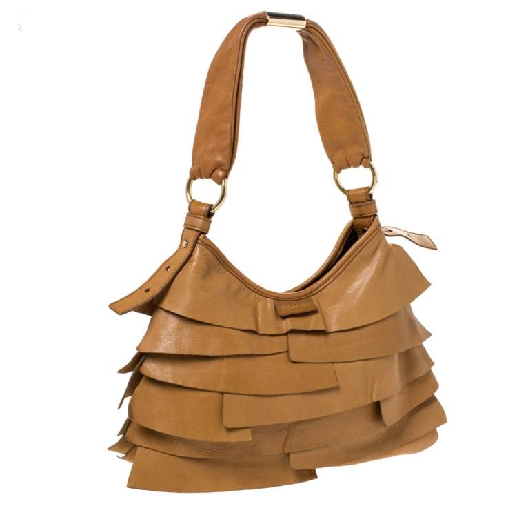 Pre Owned Saint Laurent Brown Leather St.Tropez Mombasa Hobo