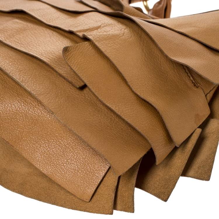 Pre Owned Saint Laurent Brown Leather St.Tropez Mombasa Hobo