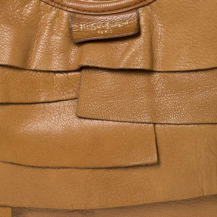 Pre Owned Saint Laurent Brown Leather St.Tropez Mombasa Hobo