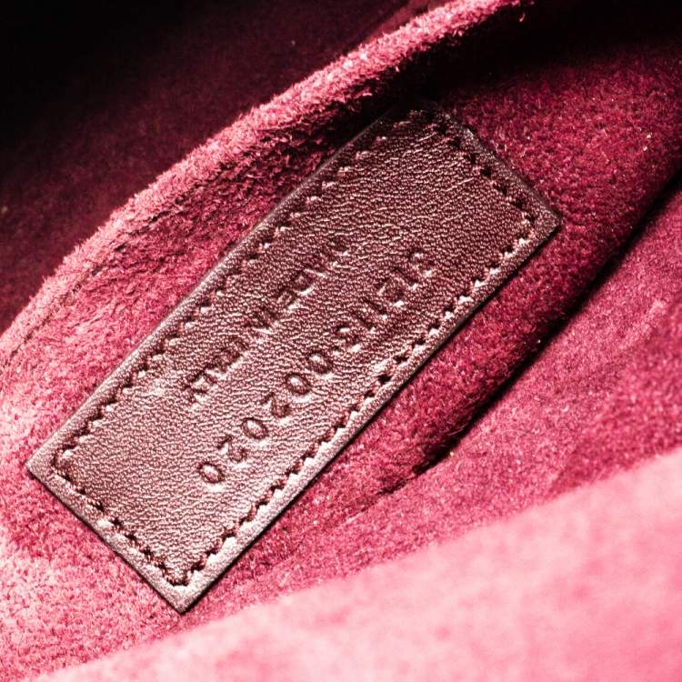 Pre Owned Saint Laurent Burgundy Leather Ligne Y Clutch