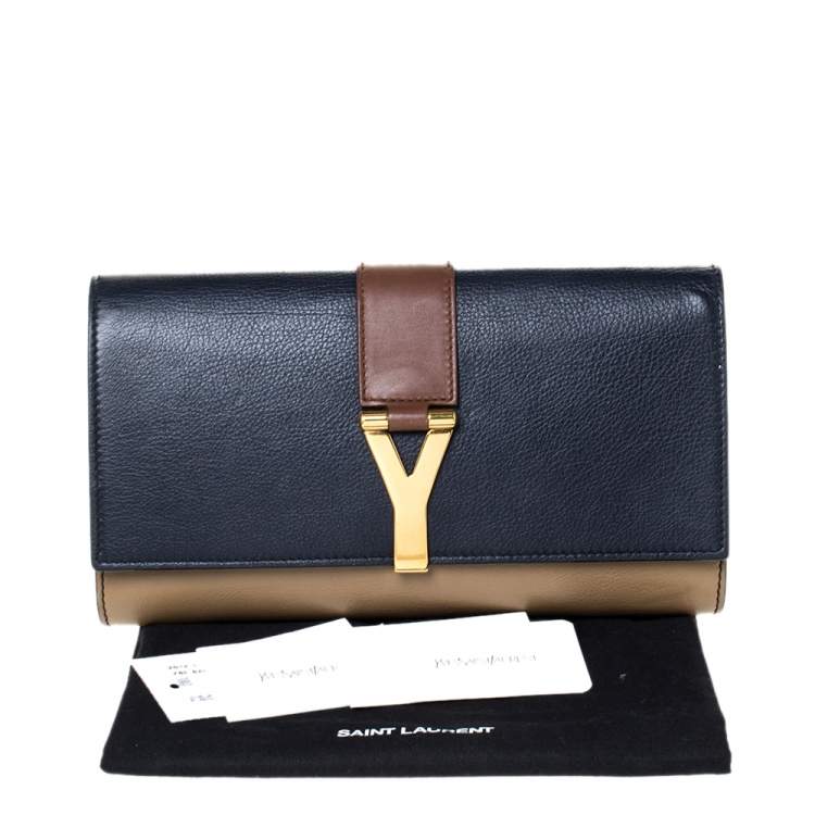 Pre Owned Saint Laurent Multicolor Leather Y-Ligne Clutch