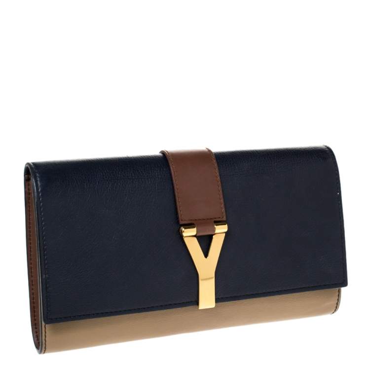 Pre Owned Saint Laurent Multicolor Leather Y-Ligne Clutch