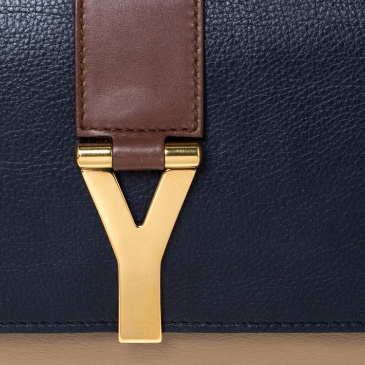 Pre Owned Saint Laurent Multicolor Leather Y-Ligne Clutch