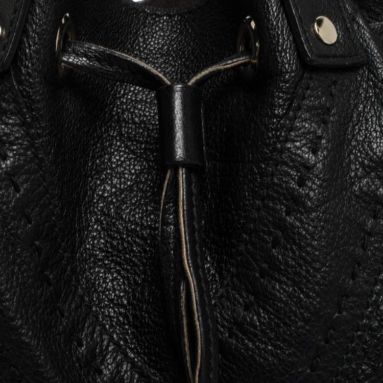 Pre Owned Saint Laurent Paris Black/Metallic Leather Reversible Double Sac Y Tote