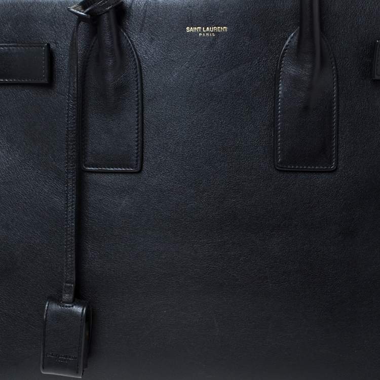 Pre Owned Saint Laurent Black Leather Large Classic Sac De Jour Tote