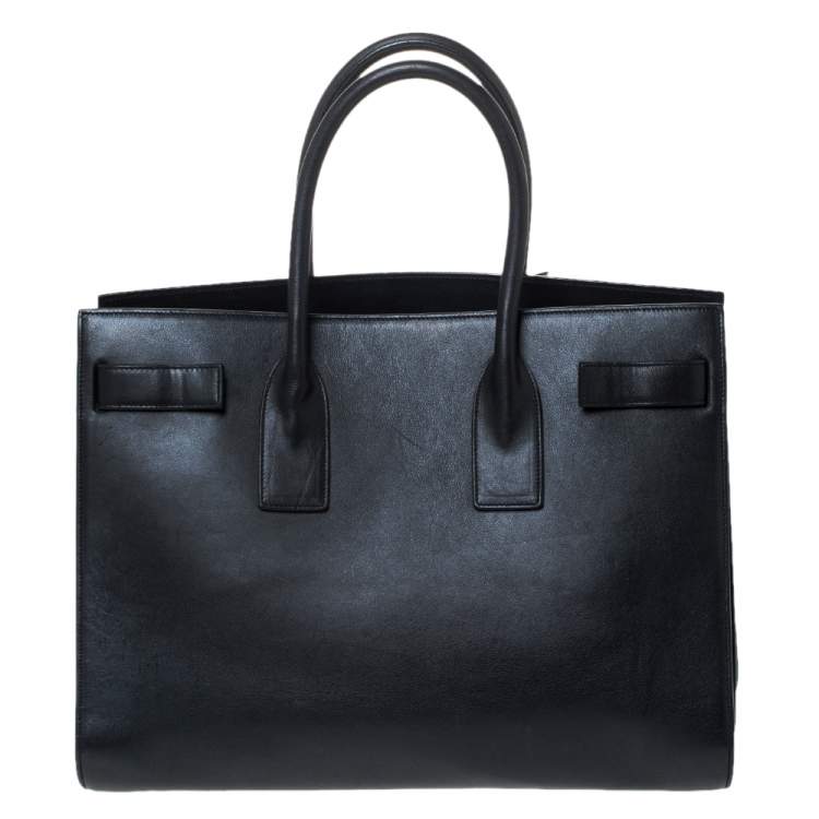 Pre Owned Saint Laurent Black Leather Large Classic Sac De Jour Tote