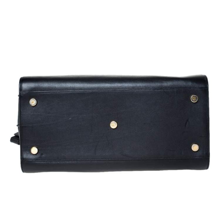 Pre Owned Saint Laurent Black Leather Large Classic Sac De Jour Tote
