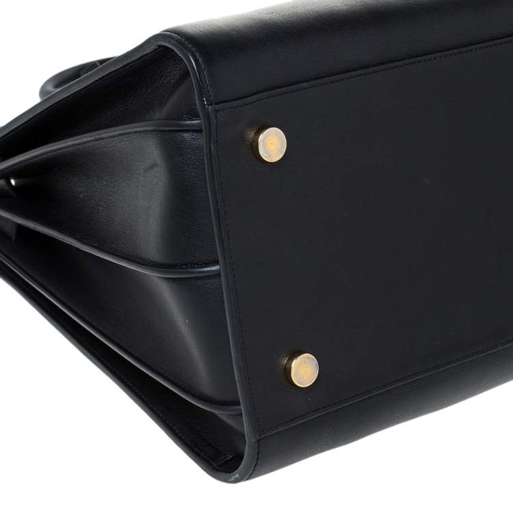 Pre Owned Saint Laurent Black Leather Large Classic Sac De Jour Tote