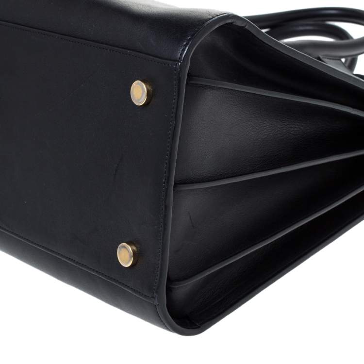 Pre Owned Saint Laurent Black Leather Large Classic Sac De Jour Tote