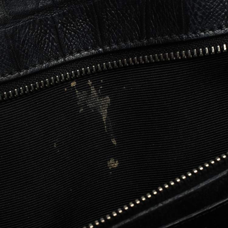 Pre Owned Saint Laurent Black Croc Embossed Leather Small Classic Sac De Jour Tote