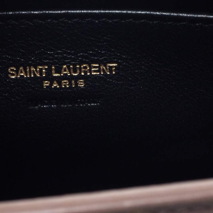 Pre Owned Saint Laurent Mauve Leather Baby Monogram Cabas Tote