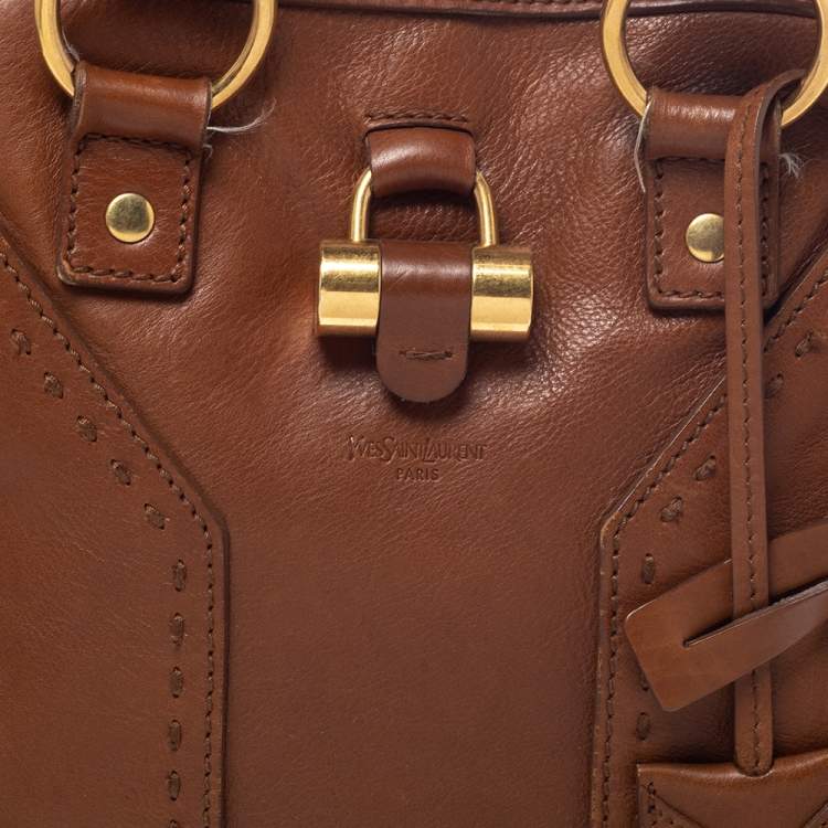 Pre Owned Saint Laurent Brown Leather Muse Satchel