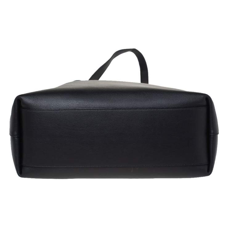 Pre Owned Saint Laurent Black Leather North South Tote