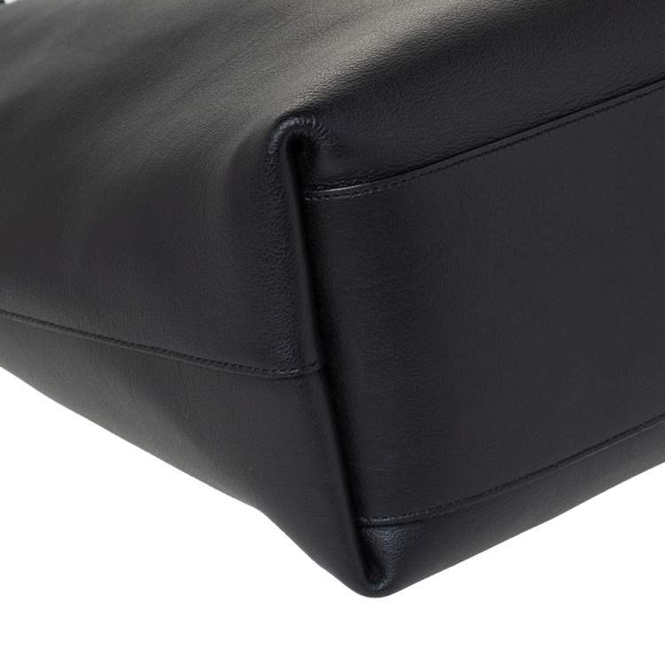 Pre Owned Saint Laurent Black Leather North South Tote
