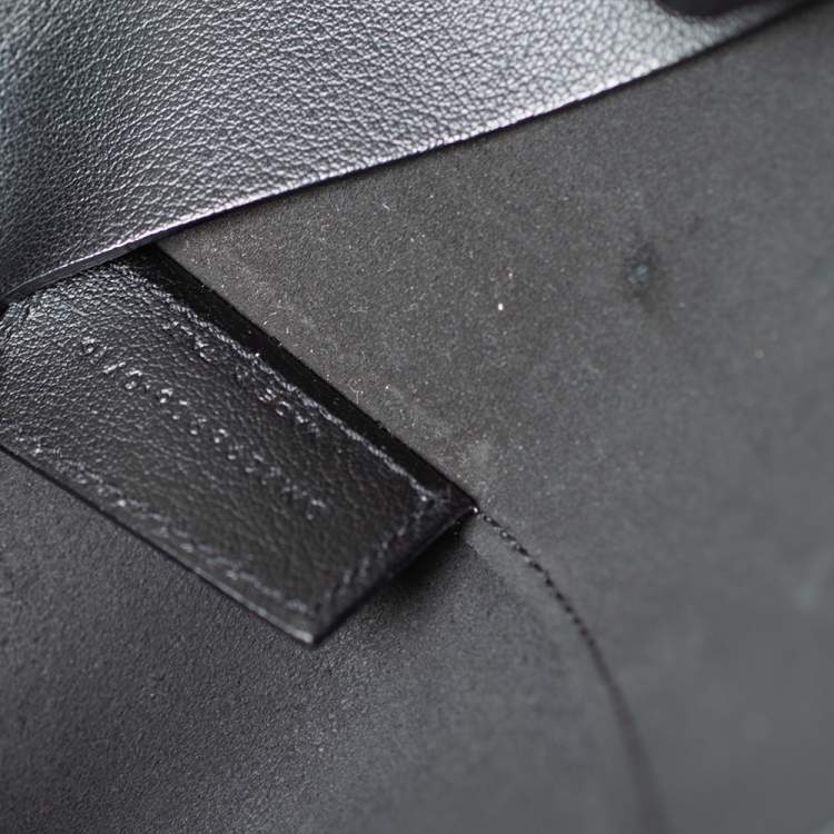 Pre Owned Saint Laurent Black Leather North South Tote