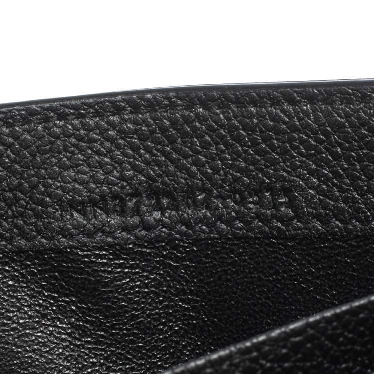 Pre Owned Saint Laurent Black Leather Flap Continental Wallet