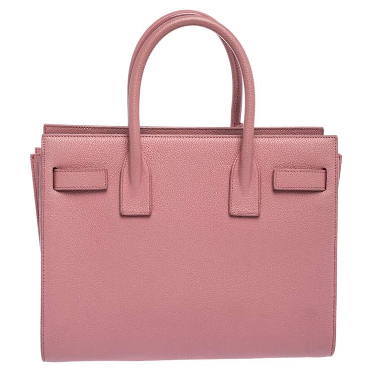 Pre Owned Saint Laurent Pink Leather Baby Classic Sac De Jour Tote