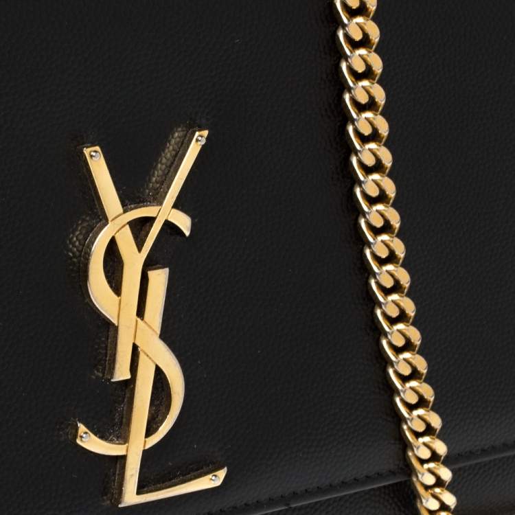 مملوكة مسبقًا Saint Laurent Paris Black Leather Medium Kate Shoulder Bag