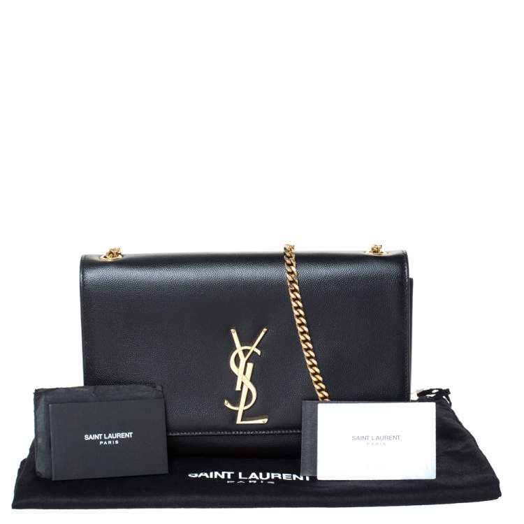 مملوكة مسبقًا Saint Laurent Paris Black Leather Medium Kate Shoulder Bag