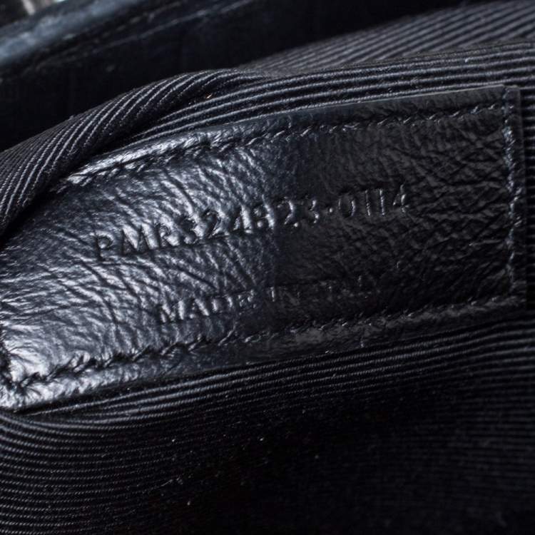 Pre Owned Saint Laurent Black Croc Embossed Leather Small Classic Sac De Jour Tote