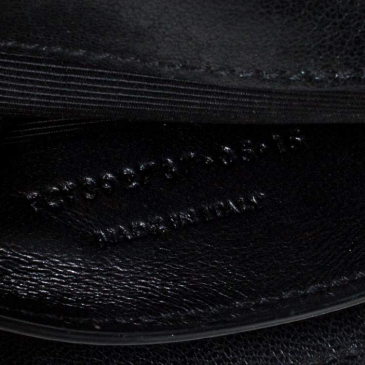 Pre Owned Saint Laurent Black Matelasse Leather Medium College Top Handle Bag