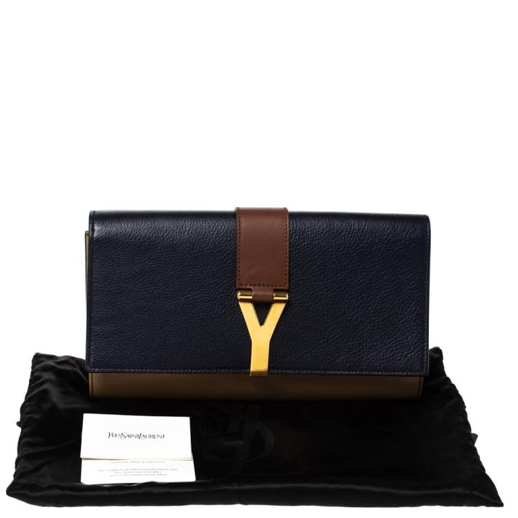 Pre Owned Saint Laurent Multicolor Leather Y-Ligne Clutch
