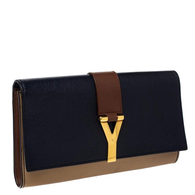 Pre Owned Saint Laurent Multicolor Leather Y-Ligne Clutch