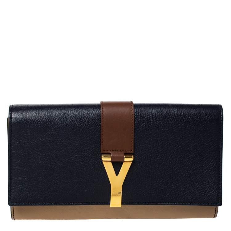 Pre Owned Saint Laurent Multicolor Leather Y-Ligne Clutch