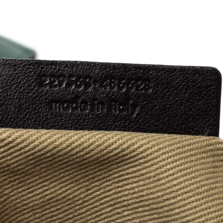 Pre Owned Saint Laurent Green Leather and Fabric Large Muse Two Bag