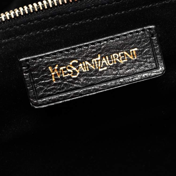 Pre Owned Saint Laurent Brown/Black Calfhair and Leather Medium Muse Two Satchel